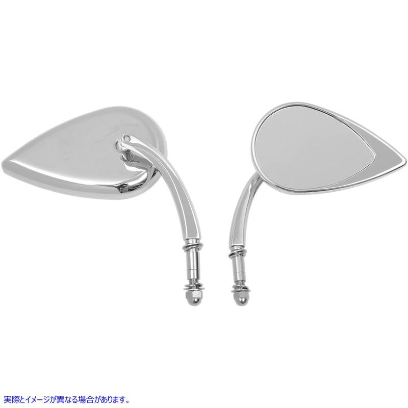 取寄せ 涙の鏡 ドラッグスペシャリティーズ Mirror - Tear Drop - Chrome - Short Stem 0640-0388 06400388