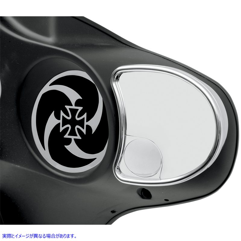 取寄せ フェアリングマウントミラー ドラッグスペシャリティーズ Mirror - Side View w/Blind Spot - Half-Moon - Chrome 0640-0652 06400652