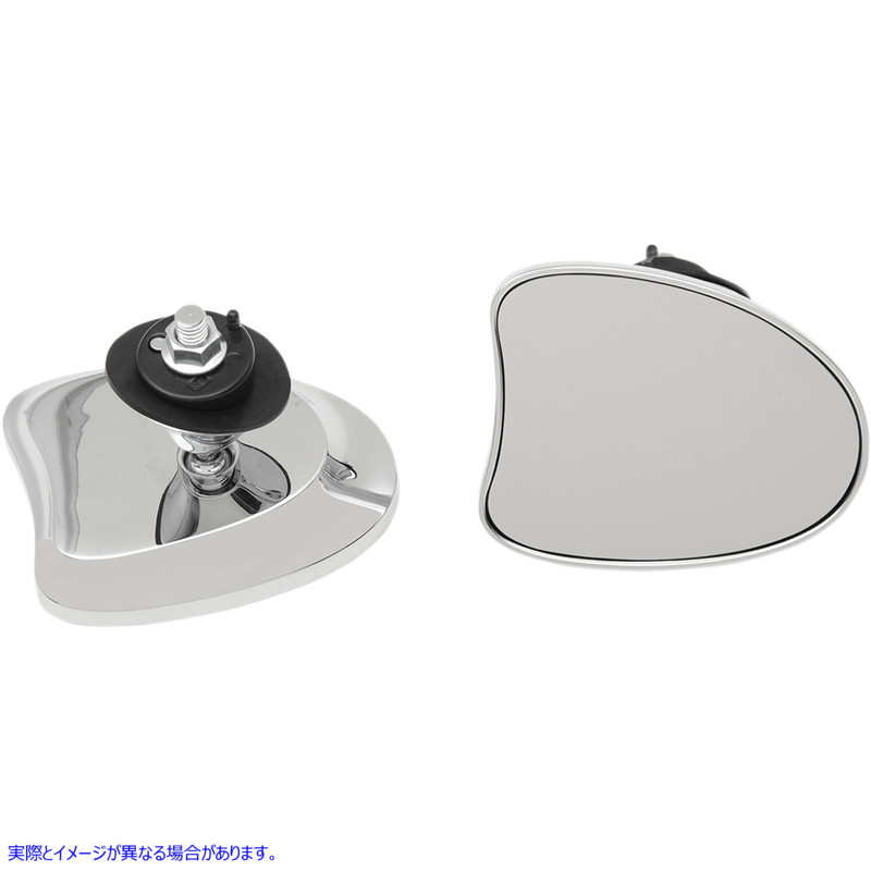 取寄せ デラックスフェアリングマウントミラー ドラッグスペシャリティーズ Mirrors - Side View - Deluxe - Teardrop - Chrome 0640-1096 06401096