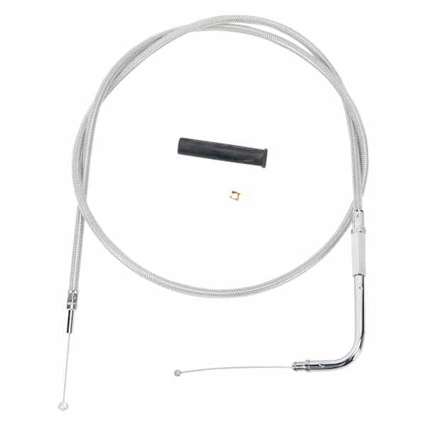 取寄せ ステンレス編組スロットル/アイドルケーブル ドラッグスペシャリティーズ Throttle Cable - 34-3/4 - Braided 0650-0296 06500296