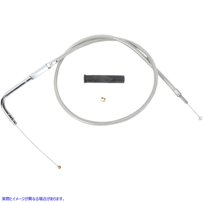 取寄せ ステンレス編組スロットル/アイドルケーブル ドラッグスペシャリティーズ Throttle Cable - 36-3/4 - Braided 0650-0297 06500297
