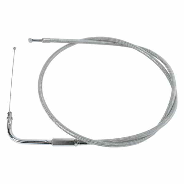 取寄せ ステンレス編組スロットル/アイドルケーブル ドラッグスペシャリティーズ Throttle Cable - 39-1/2 - Braided 0650-0298 06500298