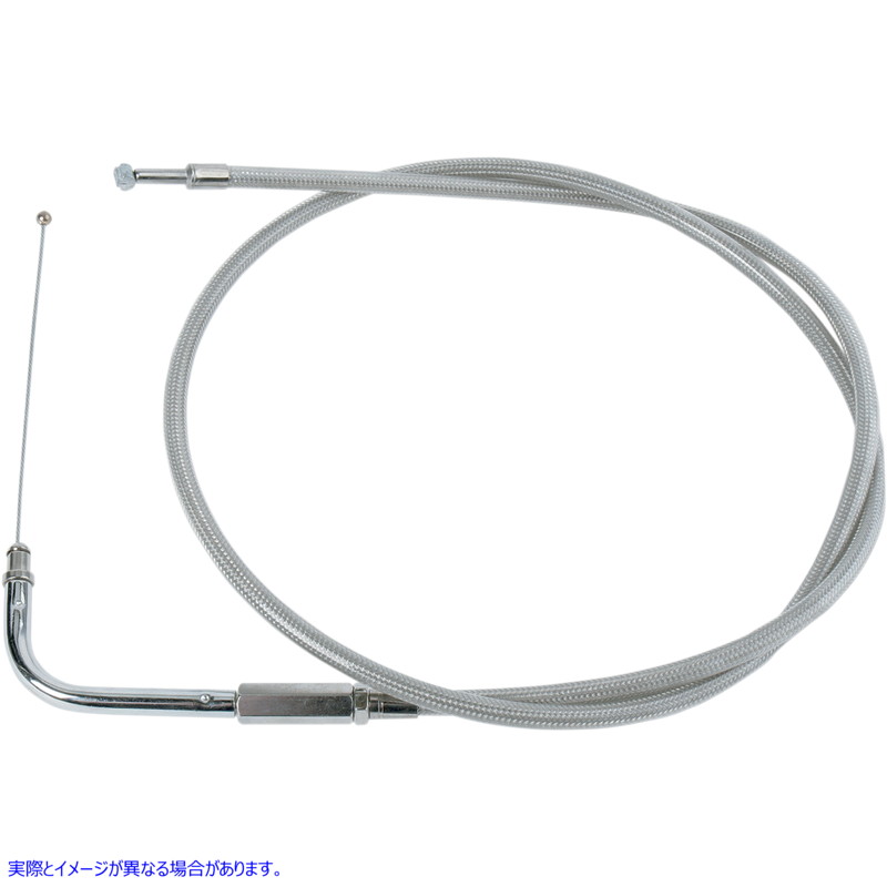 取寄せ ステンレス編組スロットル/アイドルケーブル ドラッグスペシャリティーズ Throttle Cable - 41 - Braided 0650-0300 06500300