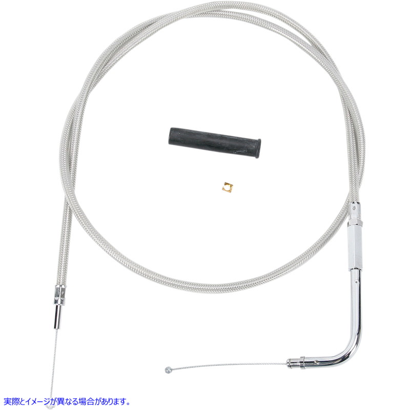 取寄せ ステンレス編組スロットル/アイドルケーブル ドラッグスペシャリティーズ Throttle Cable - 45-1/2 - Braided 0650-0304 06500304