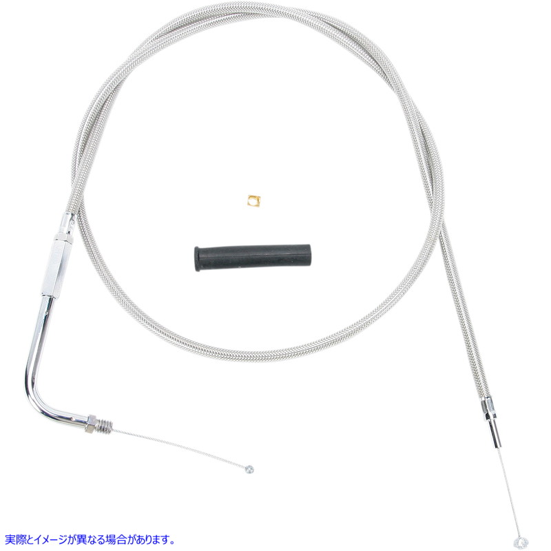 取寄せ ステンレス編組スロットル/アイドルケーブル ドラッグスペシャリティーズ Throttle Cable - 44 - Braided 0650-0320 06500320
