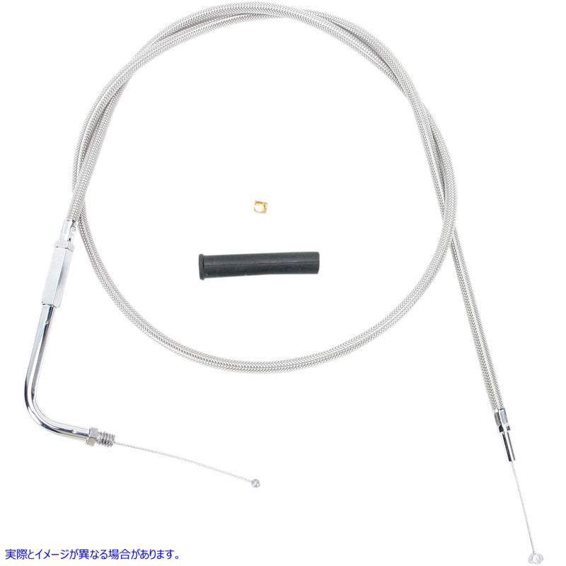 取寄せ ステンレス編組スロットル/アイドルケーブル ドラッグスペシャリティーズ Throttle Cable - 48 - Braided 0650-0322 06500322