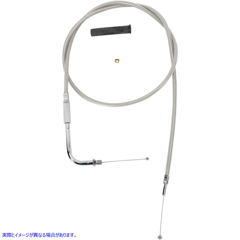 取寄せ ステンレス編組スロットル/アイドルケーブル ドラッグスペシャリティーズ Throttle Cable - 42 - Braided 0650-0395 06500395