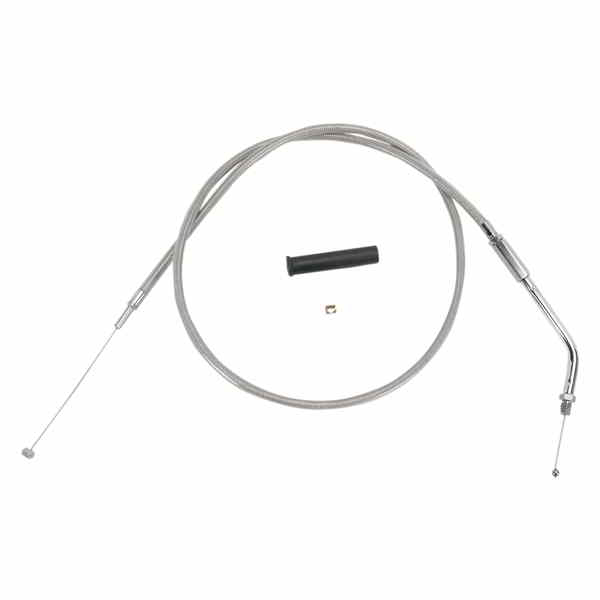 取寄せ ステンレス編組スロットル/アイドルケーブル ドラッグスペシャリティーズ Throttle Cable - 39-1/2 - Braided 0650-0409 06500409