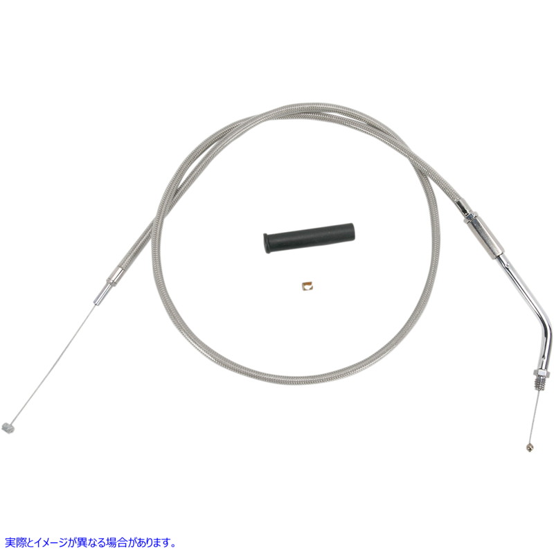 取寄せ ステンレス編組スロットル/アイドルケーブル ドラッグスペシャリティーズ Throttle Cable - 36 - Braided 0650-0410 06500410