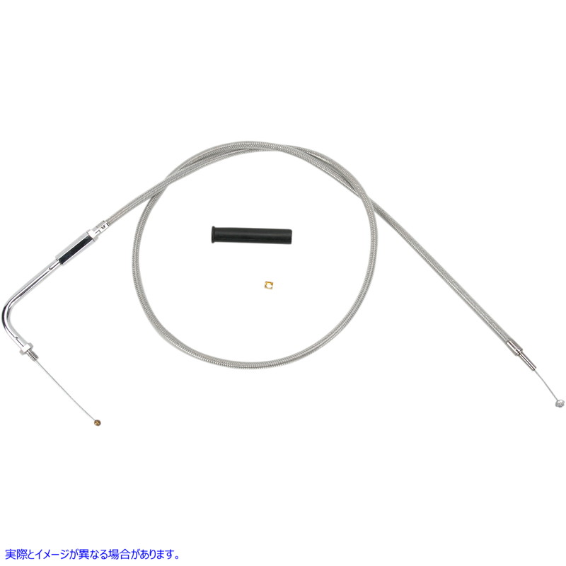 取寄せ ステンレス編組スロットル/アイドルケーブル ドラッグスペシャリティーズ Throttle Cable - 39-1/2 - Braided 0650-0411 06500411