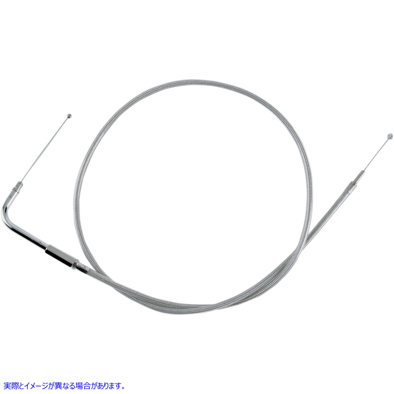取寄せ ステンレス編組スロットル/アイドルケーブル ドラッグスペシャリティーズ Throttle Cable - 42-1/2 - Braided 0650-0414 06500414