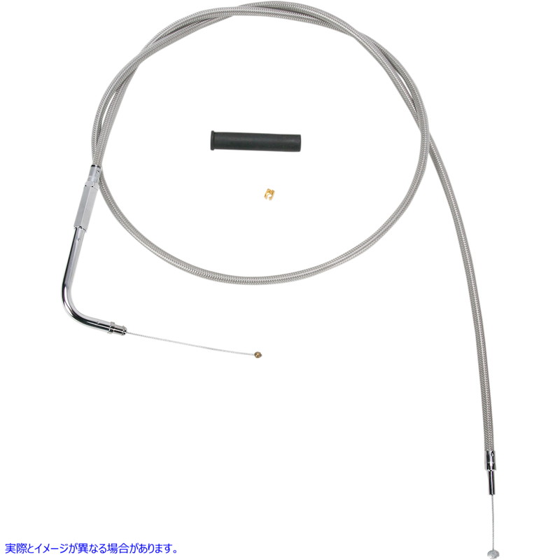 取寄せ ステンレス編組スロットル/アイドルケーブル ドラッグスペシャリティーズ Throttle Cable - 50 - Braided 0650-1073 06501073