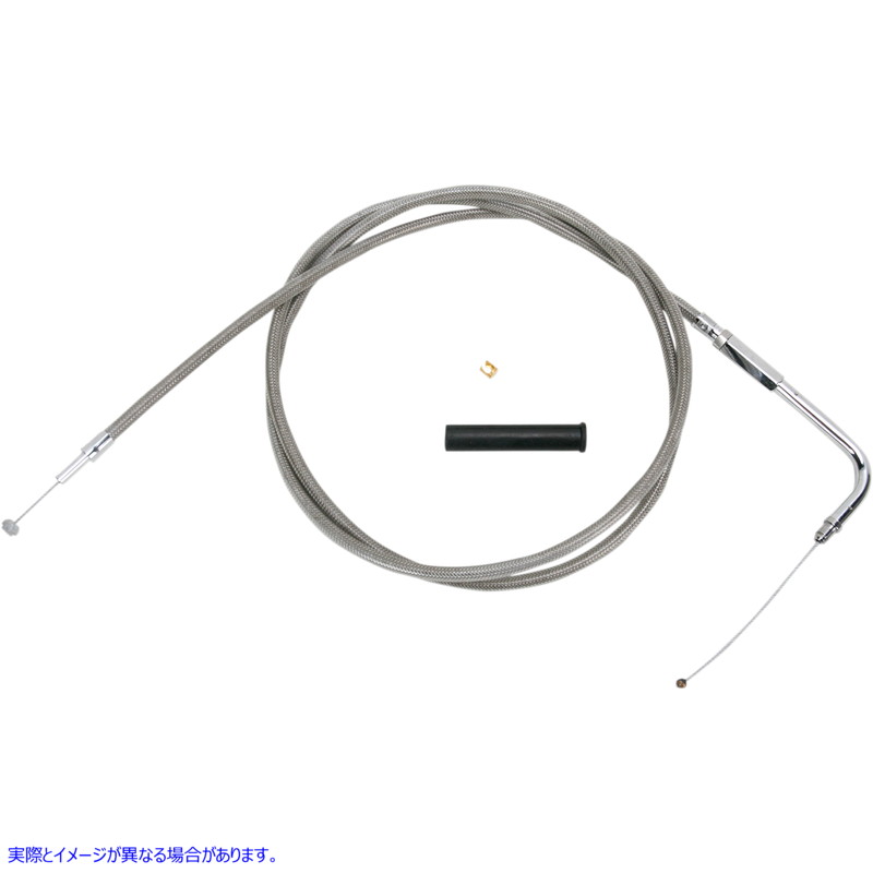 取寄せ ステンレス編組スロットル/アイドルケーブル ドラッグスペシャリティーズ Throttle Cable - 58 - Braided 0650-1081 06501081
