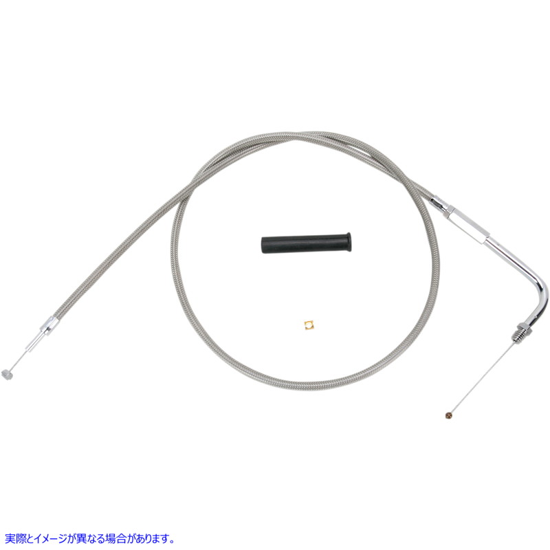 取寄せ ステンレス編組スロットル/アイドルケーブル ドラッグスペシャリティーズ Throttle Cable - 30 - Braided 0650-1085 06501085