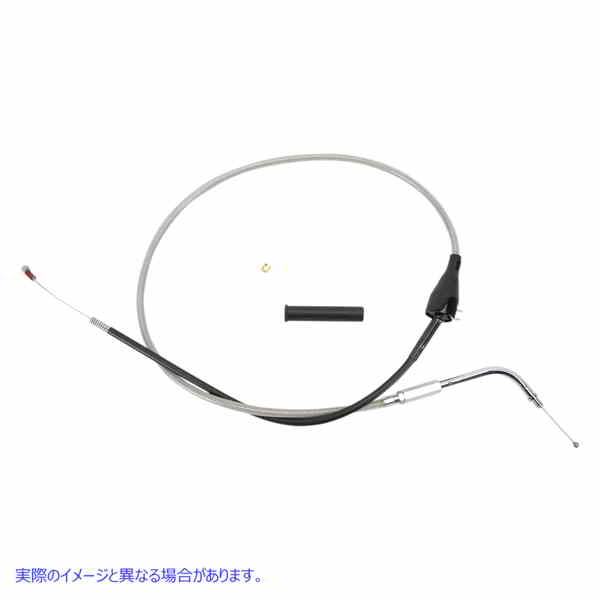 取寄せ ステンレス編組スロットル/アイドルケーブル ドラッグスペシャリティーズ Idle Cable - Cruise - 38-3/8 - Braided 0651-0168 06510168