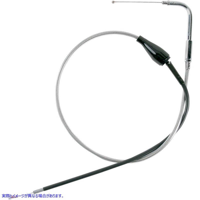 取寄せ ステンレス編組スロットル/アイドルケーブル ドラッグスペシャリティーズ Idle Cable - Cruise - 38-7/8 - Braided 0651-0171 06510171