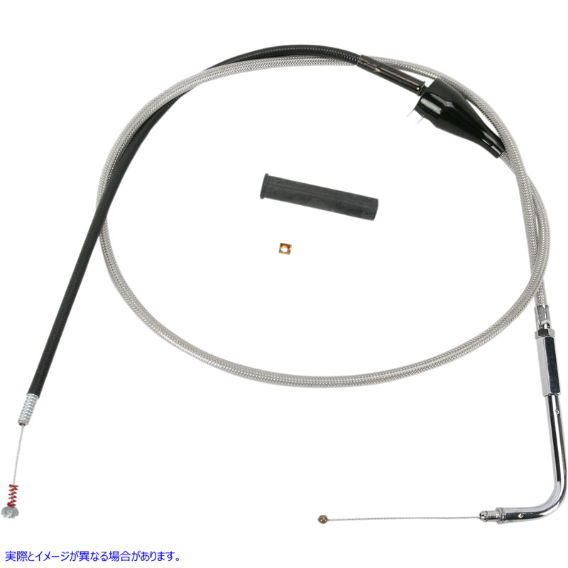 取寄せ ステンレス編組スロットル/アイドルケーブル ドラッグスペシャリティーズ Idle Cable - Cruise - 46 - Braided 0651-0174 06510174