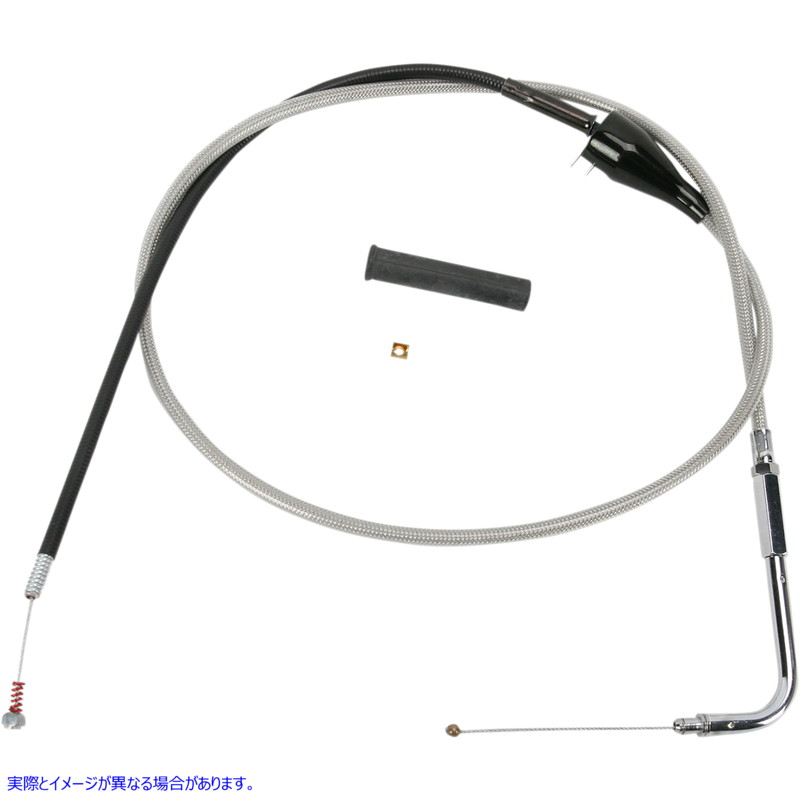 取寄せ ステンレス編組スロットル/アイドルケーブル ドラッグスペシャリティーズ Idle Cable - Cruise - 48 - Braided 0651-0175 06510175