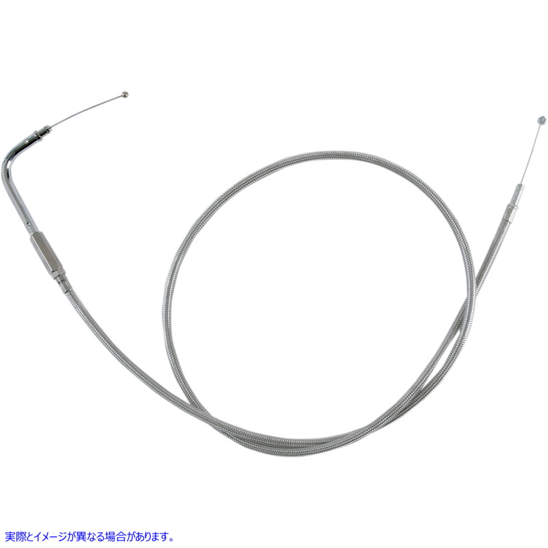取寄せ ステンレス編組スロットル/アイドルケーブル ドラッグスペシャリティーズ Idle Cable - 42-1/2 - Braided 0651-0247 06510247