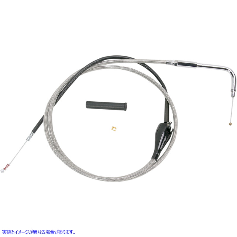 取寄せ ステンレス編組スロットル/アイドルケーブル ドラッグスペシャリティーズ Idle Cable - 56 - Braided 0651-0656 06510656