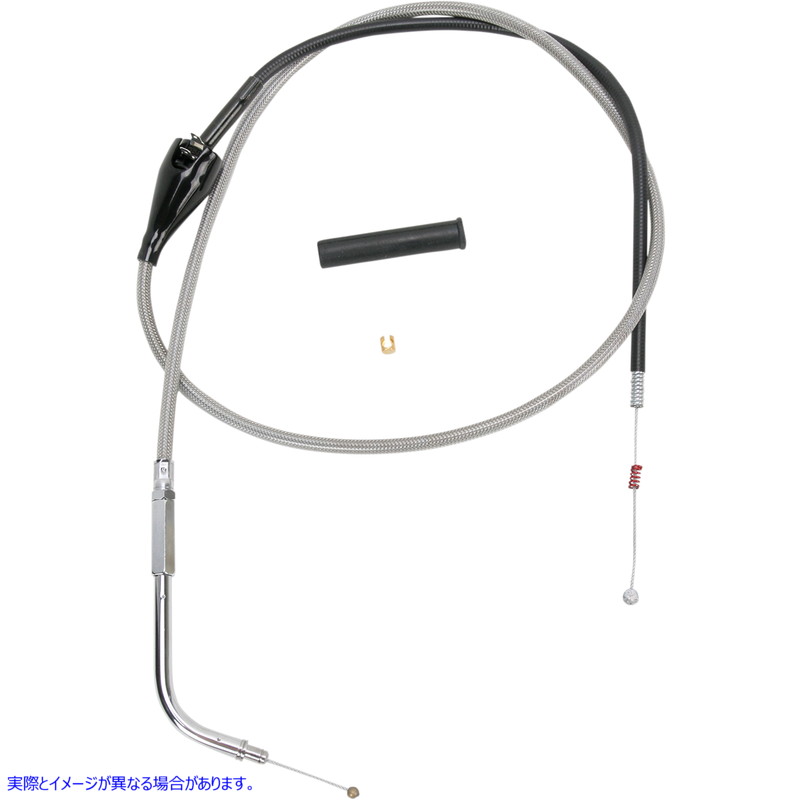 取寄せ ステンレス編組スロットル/アイドルケーブル ドラッグスペシャリティーズ Idle Cable - 44 - Braided 0651-0660 06510660