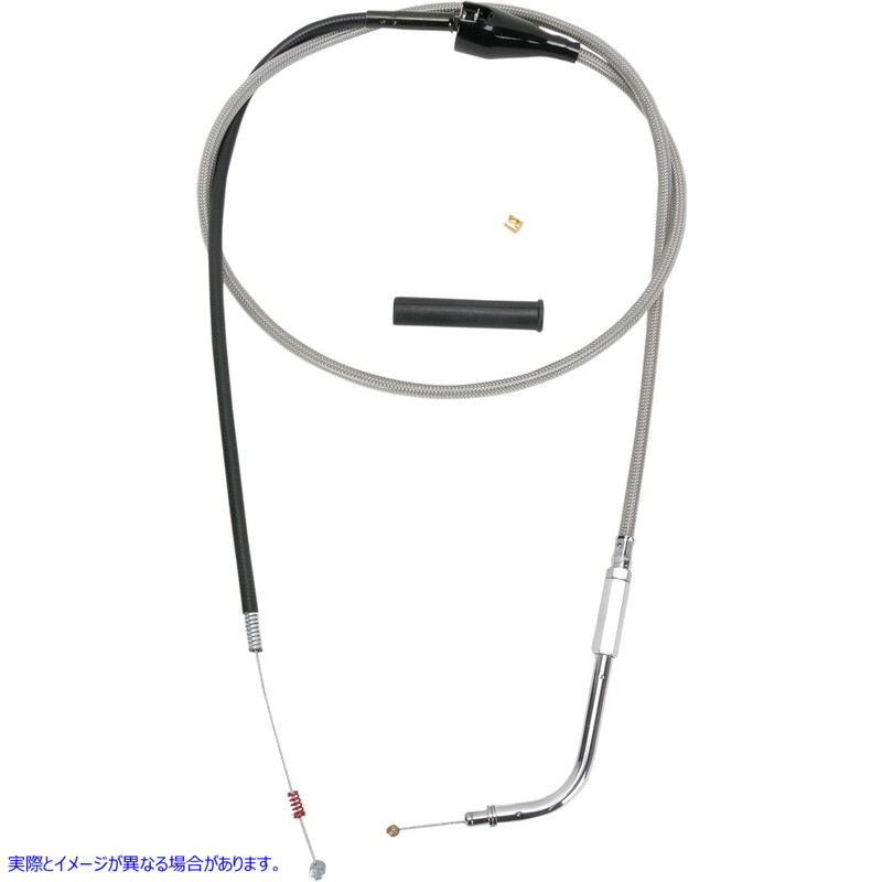 取寄せ ステンレス編組スロットル/アイドルケーブル ドラッグスペシャリティーズ Idle Cable - 48 - Braided 0651-0662 06510662