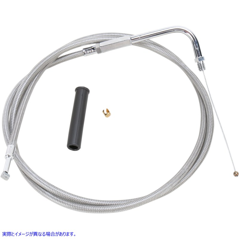 取寄せ ステンレス編組スロットル/アイドルケーブル ドラッグスペシャリティーズ Throttle Cable - 50 - Braided 0651-0699 06510699