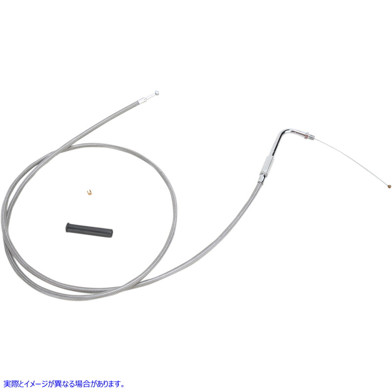 取寄せ ステンレス編組スロットル/アイドルケーブル ドラッグスペシャリティーズ Throttle Cable - 52 - Braided 0651-0700 06510700