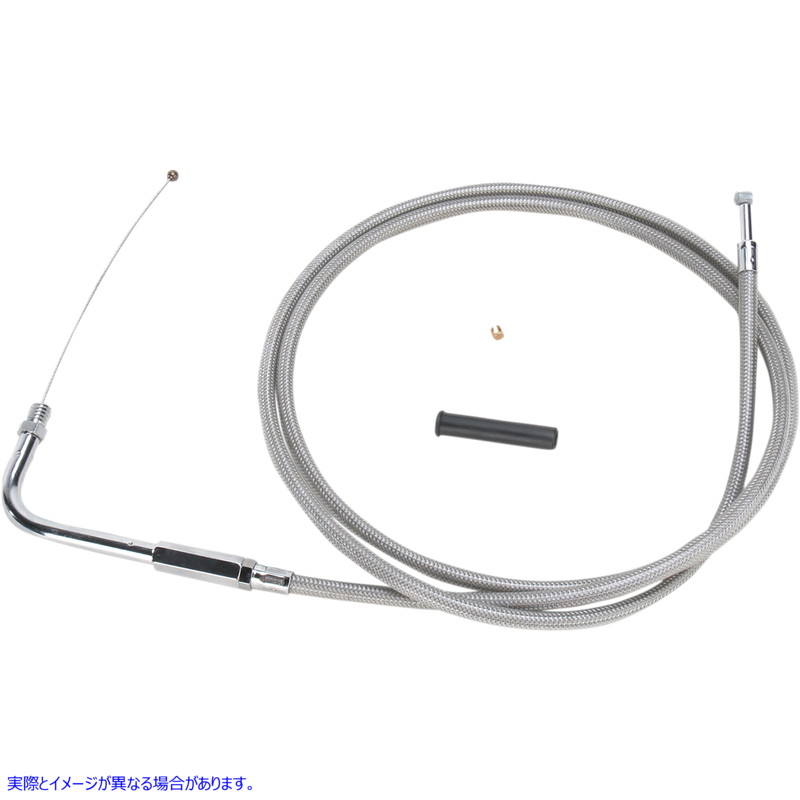 取寄せ ステンレス編組スロットル/アイドルケーブル ドラッグスペシャリティーズ Throttle Cable - 54 - Braided 0651-0701 06510701