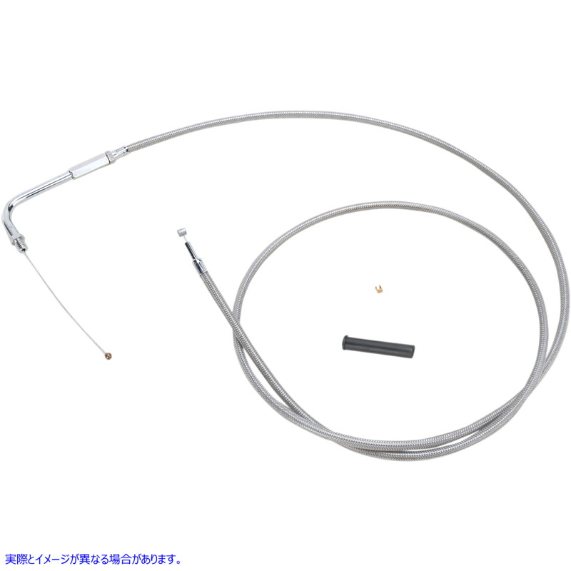 取寄せ ステンレス編組スロットル/アイドルケーブル ドラッグスペシャリティーズ Throttle Cable - 56 - Braided 0651-0702 06510702