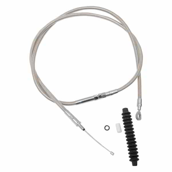 取寄せ 高効率の編組ステンレス鋼クラッチケーブル ドラッグスペシャリティーズ Clutch Cable - Braided 0652-1481 06521481