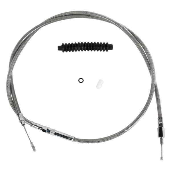 取寄せ 高効率の編組ステンレス鋼クラッチケーブル ドラッグスペシャリティーズ Clutch Cable - Braided 0652-1542 06521542