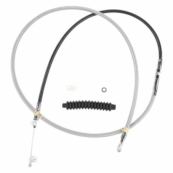 取寄せ 高効率ステンレス編組クラッチケーブル ドラッグスペシャリティーズ Clutch Cable - Braided 0652-2374 06522374