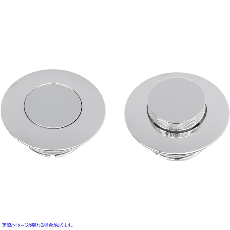 取寄せ ポップアップガスフィラーとフューエルレベルキャップ - ベント、標準 ドラッグスペシャリティーズ Gas Cap - Large - Vented - Pop-Up - Chrome 0703-0293 07030293