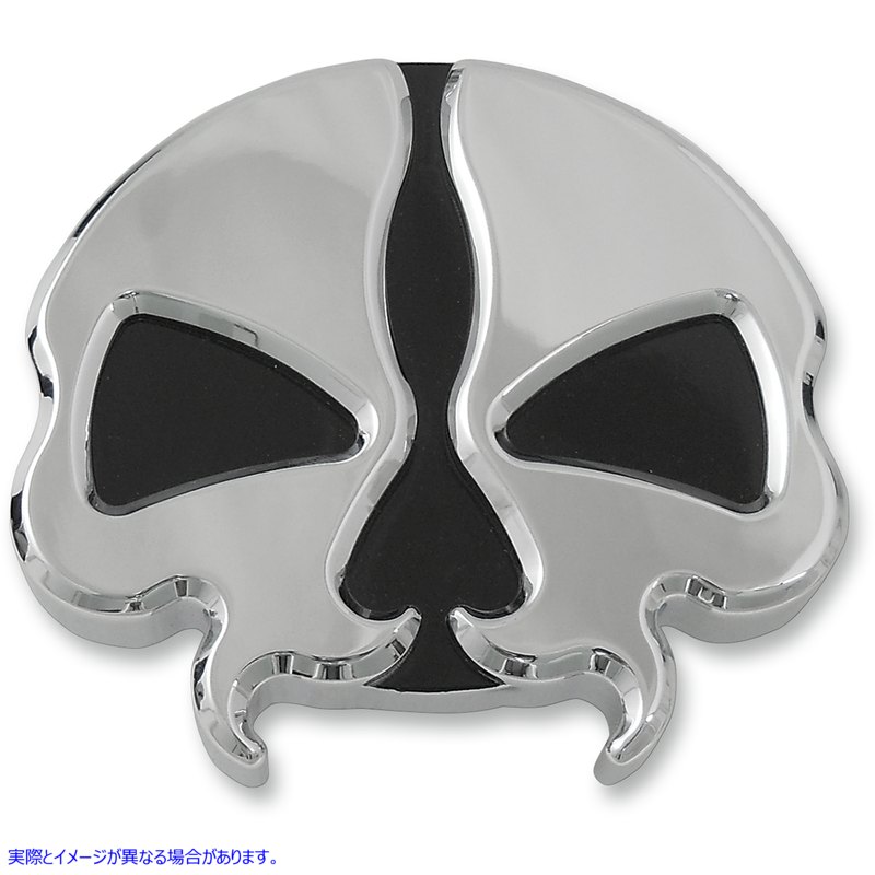 取寄せ スプリットスカルガスキャップ - ベント ドラッグスペシャリティーズ Gas Cap - Vented - Split Skull - Chrome 0703-0785 07030785