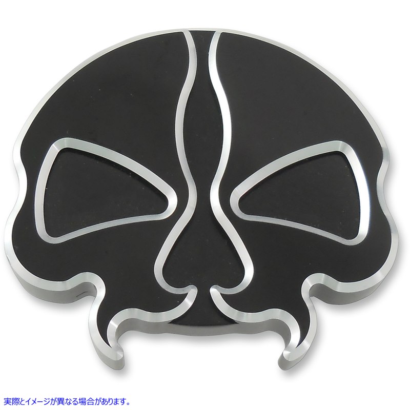取寄せ スプリットスカルガスキャップ - ベント ドラッグスペシャリティーズ Gas Cap - Vented - Split Skull - Black 0703-0786 07030786