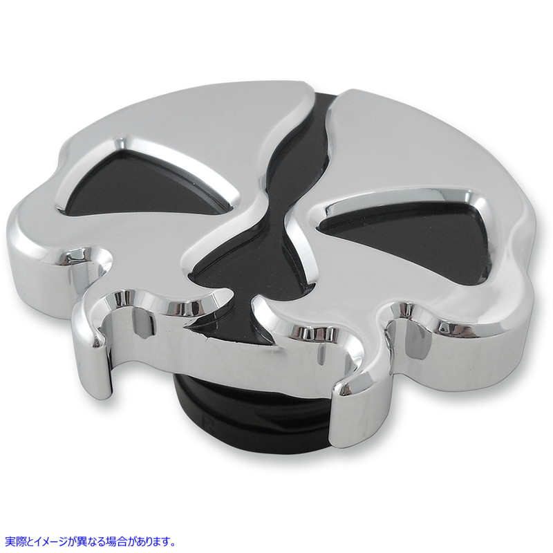 取寄せ スプリットスカルガスキャップ - ベントなし ドラッグスペシャリティーズ Gas Cap - Non-Vented - Split Skull - Chrome 0703-0787 07030787