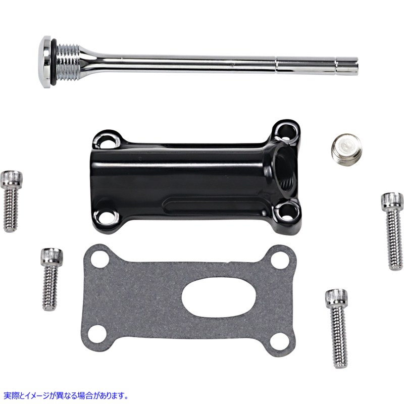 取寄せ エンジンオイルスパウト ドラッグスペシャリティーズ Engine Oil Spout Kit - Black - 99'-01' Touring 0710-0257 07100257