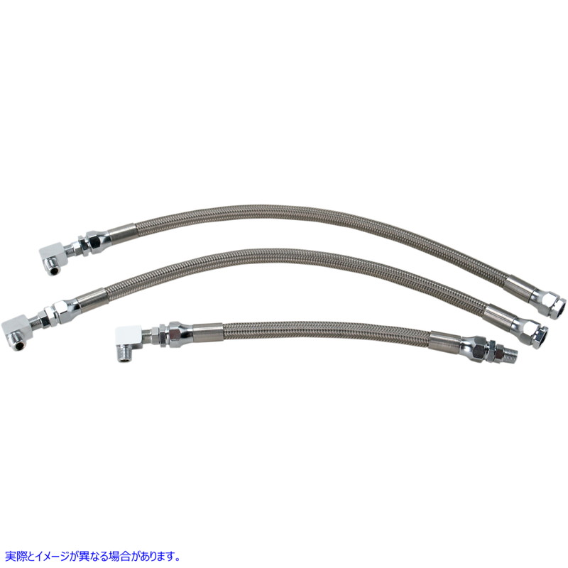 取寄せ ステンレス鋼の編組オイルラインキット ドラッグスペシャリティーズ Oil Line Kit - Stainless Steel - Dyna 0711-0042 07110042
