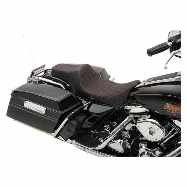 取寄せ プレデターIIIシート ドラッグスペシャリティーズ Predator III Seat - Double Diamond - Red Stitched - FLHR/FLHX '99-'07 0801-1131 08011131
