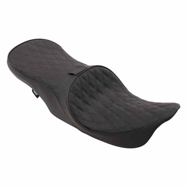取寄せ フォワードポジション2アップロープロファイルツーリングレザーシート ドラッグスペシャリティーズ Low Forward Touring Seat - Double Diamond - Driver Backrest - FLHR/FLHX '99-'07 0801-1169 08011169