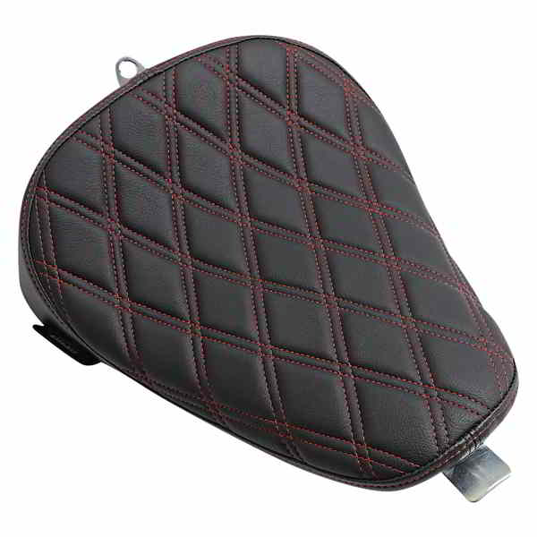 取寄せ ボバーソロシート ドラッグスペシャリティーズ Bobber Solo Seat - Double Diamond - Red Stitch - '10-'22 XL 0804-0741 08040741