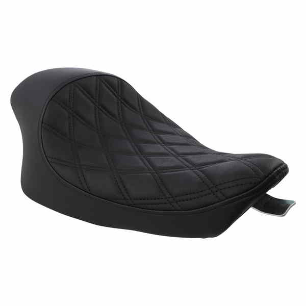 取寄せ 3/4低ソロシート - ダブルダイヤモンド ドラッグスペシャリティーズ 3/4 Solo Seat - Double Diamond - Black w/ Black Stitching - XL '04-'22 0804-0744 08040744