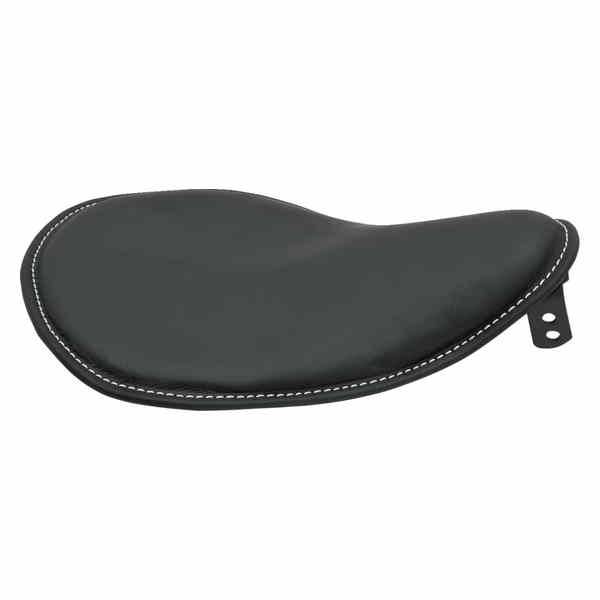 取寄せ スプリングのソロシート ドラッグスペシャリティーズ Seat - Spring Solo - Low-Profile - Small - Black Leather/White Stitching 0806-0028 08060028