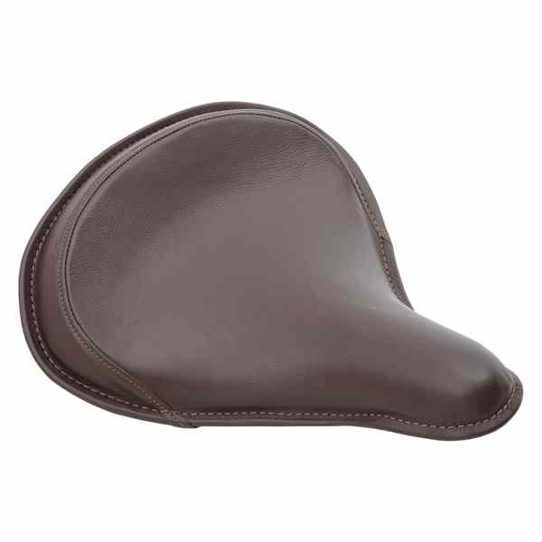 取寄せ スプリングのソロシート ドラッグスペシャリティーズ Seat - Spring Solo - Large - Brown Leather/Perimeter Stitch 0806-0049 08060049