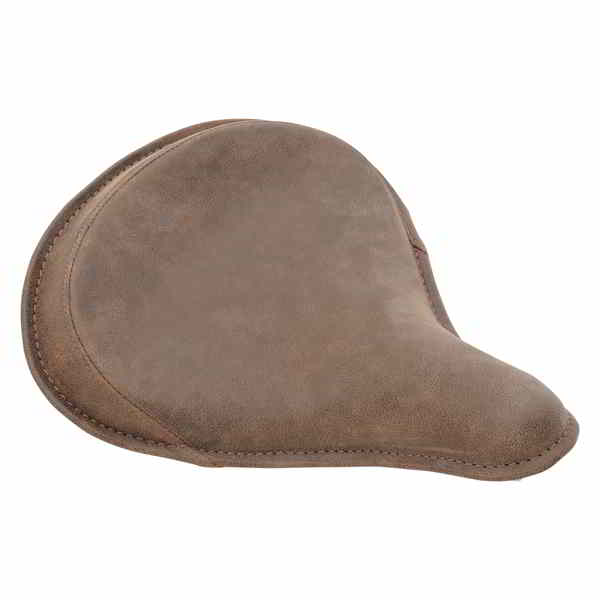 取寄せ スプリングのソロシート ドラッグスペシャリティーズ Seat - Spring Solo - Large - Distressed Brown Leather/Perimeter Stitch 0806-0050 08060050