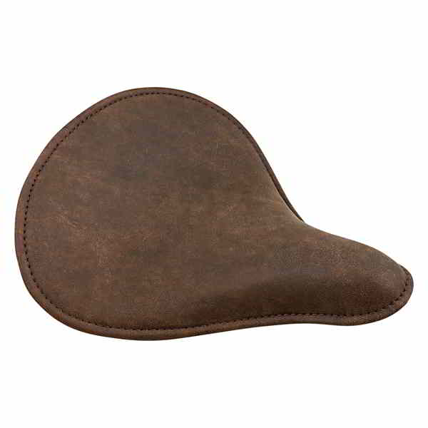 取寄せ スプリングのソロシート ドラッグスペシャリティーズ Spring Solo Seat - Large - Low-Profile - Brown w/ Perimeter Stitch 0806-0056 08060056