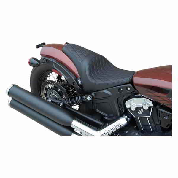 取寄せ 3/4ソロシート ドラッグスペシャリティーズ 3/4 Solo Seat - Black - Diamond Stitch - '18-'22 Scout Bobber 0810-2255 08102255