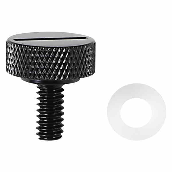 取寄せ シートノブキット ドラッグスペシャリティーズ Seat Knob - Slotted - Black - 1/4-20 0820-0147 08200147