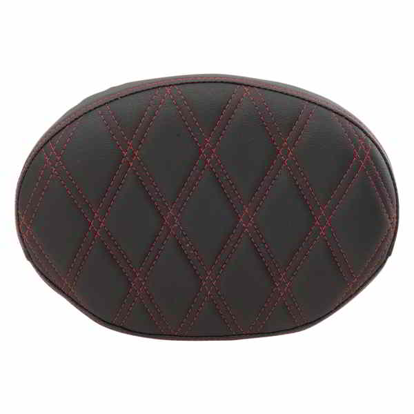 取寄せ バックレストパッド ドラッグスペシャリティーズ Oval Sissy Bar Pad - Double Diamond - Red Stitch - FL '99-'22 0822-0430 08220430